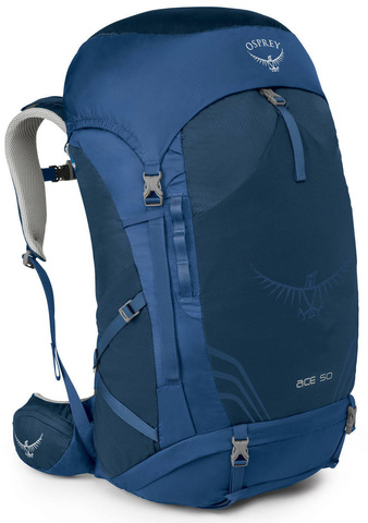 Картинка рюкзак туристический Osprey Ace 50 Night Sky Blue - 1