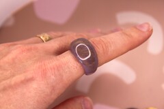 Кольцо смола широкое сирень 14 р-р