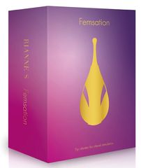Ярко-розовый клиторальный стимулятор Femsation - 12,6 см. - 
