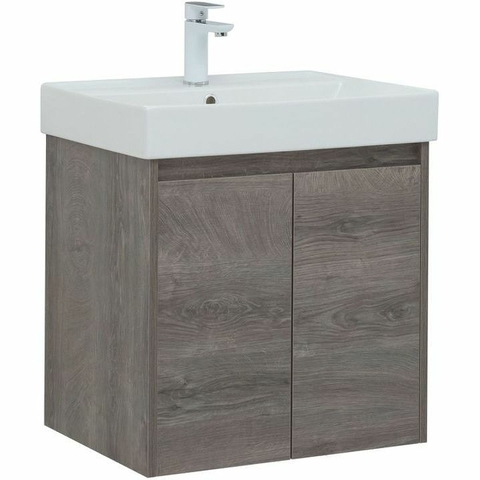 Aquanet 302524 Тумба с раковиной Nova Lite 60 2 дв. цв. дуб рошелье (302524)