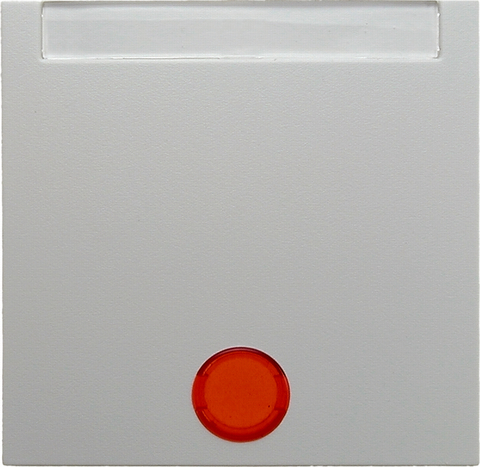 Выключатель одноклавишный, кнопочный (замыкатель с 2 раздельными сигнальными контактами) в комплекте с 5 линзами и полем для надписи 10 А 250 В~. Цвет Полярная белизна. Berker (Беркер). S.1 / B.3 / B.7. 16281909+503101+1687