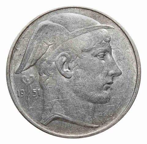 20 франков 1951. Бельгия (XF)