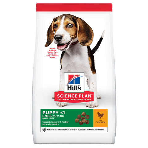 Hill's SP Puppy щенки средних пород курица сухой (18 кг)