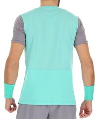 Теннисная футболка Lotto Top IV Tee - green 929c/quicksilver