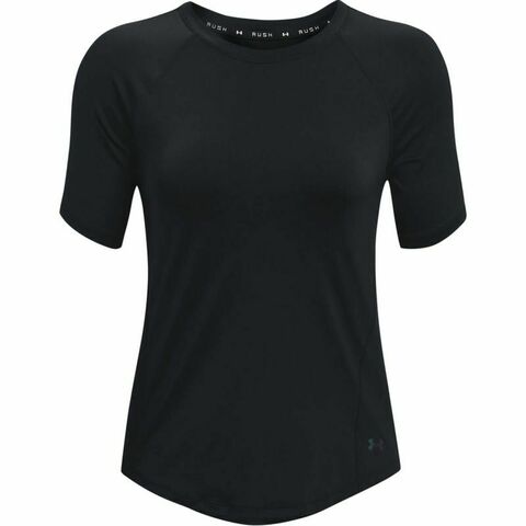 Женская теннисная футболка Under Armour Women's UA RUSH Short Sleeve - black/iridescent