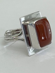Сердолик  (кольцо из серебра)