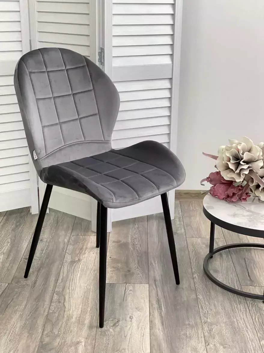 Стул FLOWER BLUVEL-14 GREY, велюр М-City