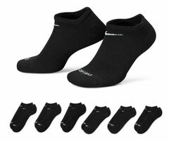 Теннисные носки Nike Everyday Plus Cushioned Training No-Show Socks 6P - black/white
