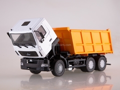 MAZ-6501 dump truck restyling white-orange 1:43 AutoHistory