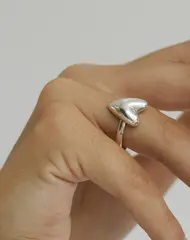 Кольцо Объемное Сердце