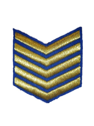 Курсовка вышитая васильково-жёлтая галочка 5 курс