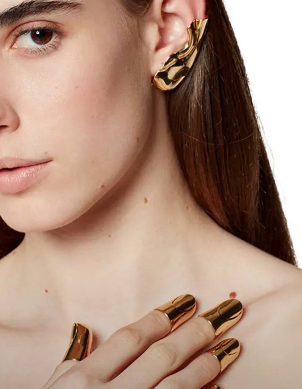 Серьга-кафф, Золотой