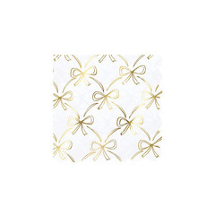 Салфетки маленькие "Золотые бантики" 16 шт. (2025)