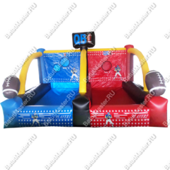 Детский надувной батут "Футбол Регби" с крышей 5*3*3.5 м