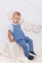 полукомбинезон для новорожденных  КР 6466/синяя волна