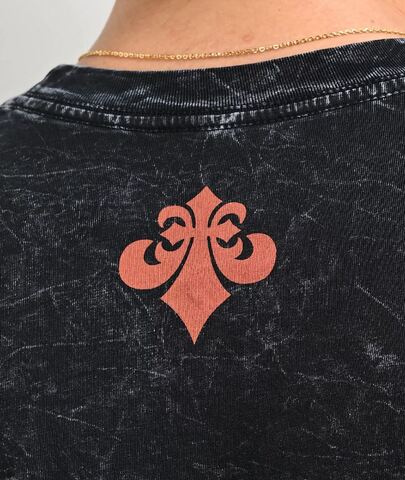 Affliction | Футболка лонгслив мужская Electric Storm Black Wash Long Sleeve T-Shirt A28196 принт сзади