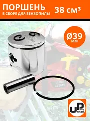 Поршень в сборе UNITED PARTS для бензопил 38 куб.см. d39мм (3800) (90-0049)