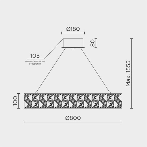 Подвесная светодиодная люстра Modelux ML.335.800 CR