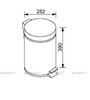 Aquanet 8074 8074 Ведро для мусора 12 литров Aquanet, хром (187084)