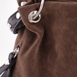 Сумка Саломея 610 эко-замша шоколад