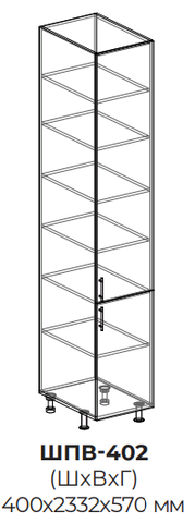 Кухня Виктория шкаф-пенал высокий 402