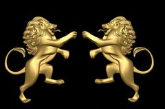 Силиконовый молд № 1064 Львы 2 в 1