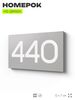 Номер на дверь 440, табличка на дверь для офиса, квартиры, кабинета, аудитории, склада, серая 120х70 мм, Айдентика Технолоджи