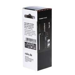 Переходник(хвостовик) для Bi-Metall коронок A6 32-210мм HSSE-Co5 HEX=9,5мм Ruko 126209