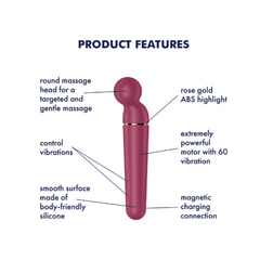 Универсальный вибромассажер Satisfyer Planet Wand-er бордовый