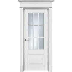 Купить Межкомнатная дверь эмаль Оксфорд 2 белая остеклённая