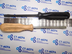 Отвертка шлицевая плоская (минусовая) 190х6.8х1мм (Пластиковая ручка) СССР