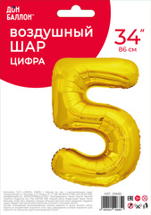 К 34''/86 см, Цифра ЭКО, Золото, 