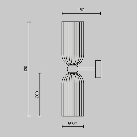 Настенный светильник Maytoni Antic MOD302WL-02GR