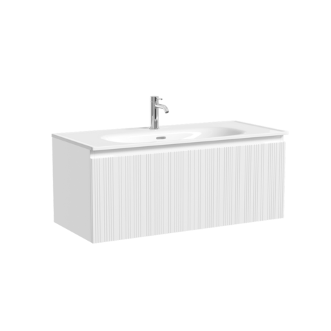 Sancos CD100W Тумба подвесная Code 990х453х400, c одним ящиком с доводчиками, цвет белый