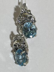 Хамелеон  (серьги из серебра)