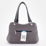 Сумка Саломея 801 мульти итальянский серо-черный