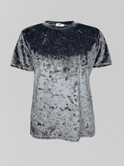 Футболка YIXUAN 32131 однотонная велюровая средней длины