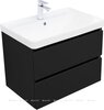 Aquanet 344746 Тумба с раковиной Вега 2.0 70 2 ящ. цв.черный (раковина Ирис) (344746)