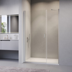 RGW 351200896-11 Душевая дверь 90*60*195 RGW LE-008 (LE-003 + Z-09) Хром/Прозрачное/6 мм (Easy) фото