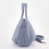 Сумка Саломея 507 гладкий серо-голубой