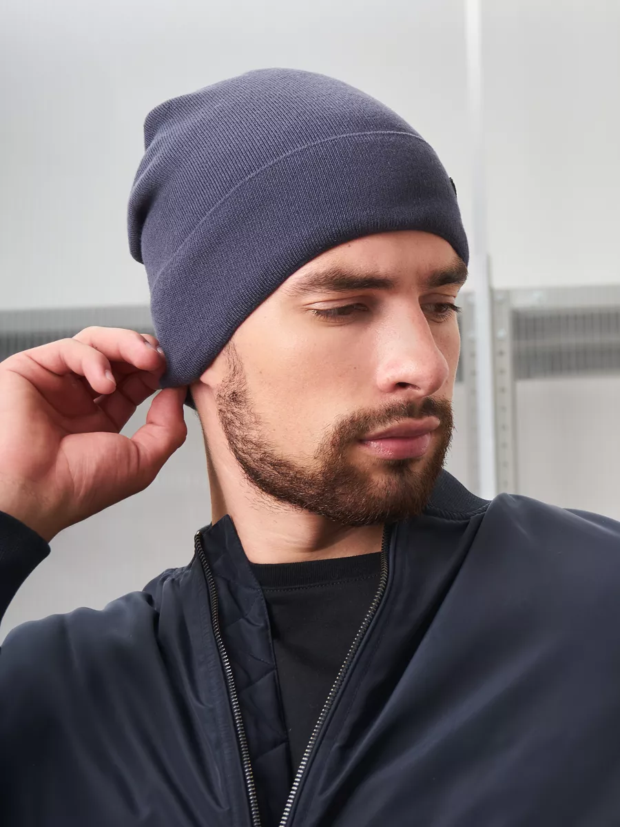 Шапка бини зимняя весенняя с флисом