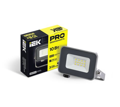 Прожектор СДО 07-10 светодиодный серый IP65 IEK