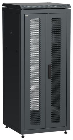 ITK LINEA N 28U 600х600мм перф. дв. задн. распашн. перф. чер