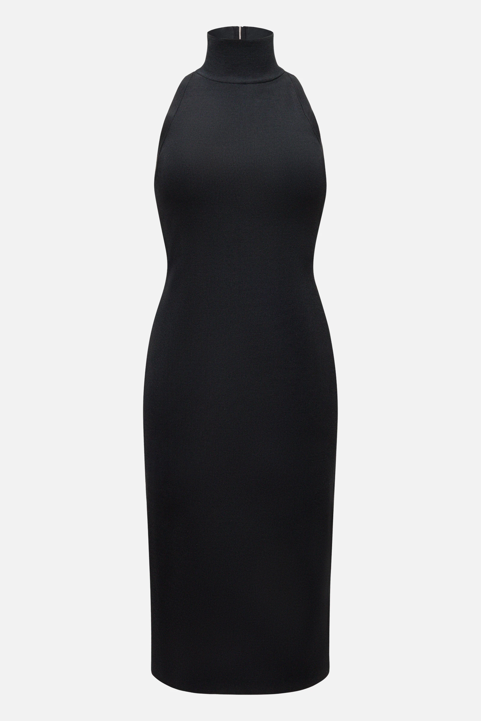 Платье-миди с высокой горловиной