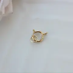 Замочек карабин круглый, 12 мм, позолота. З057