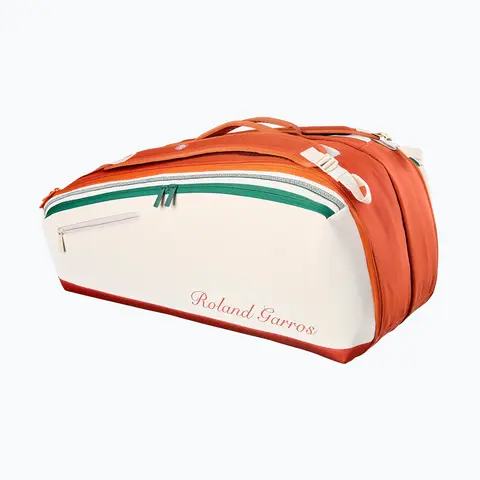 Теннисная сумка Wilson Roland Garros Super Tour 9Pk 2026 cream/clay/green (9 ракеток)