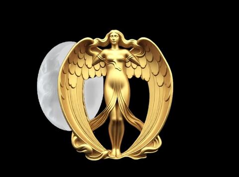 Силиконовый молд Ангел в золоте