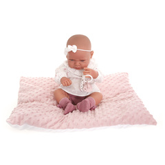 Munecas Antonio Juan Кукла младенец Лайа в розовом, 42 см, винил (50157)