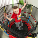 Батут DFC JUMP KIDS 55" красный с желто-синими стойками фото №10