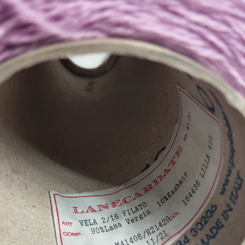 Меринос с кашемиром (10%) LANECARDATE VELA 2/16 сиреневый